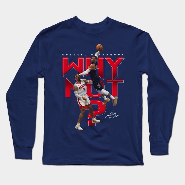 Russell Westbrook Face Palm Long Sleeve T-Shirt by Juantamad